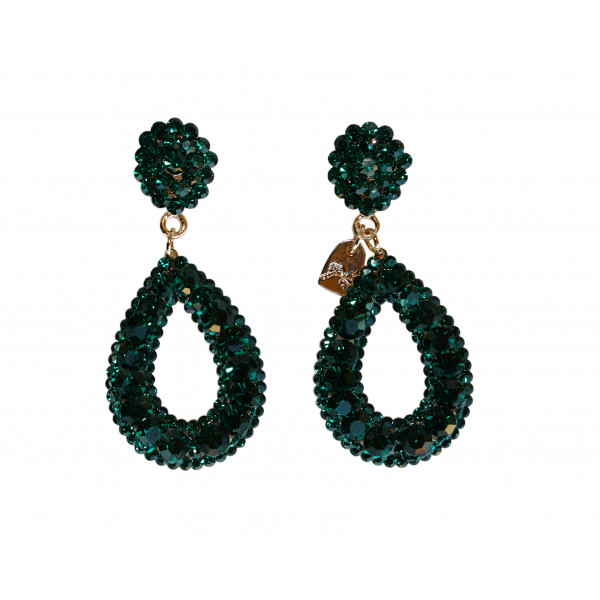 Giuliett Dona Czech Crystal Emerald Green-193814-31