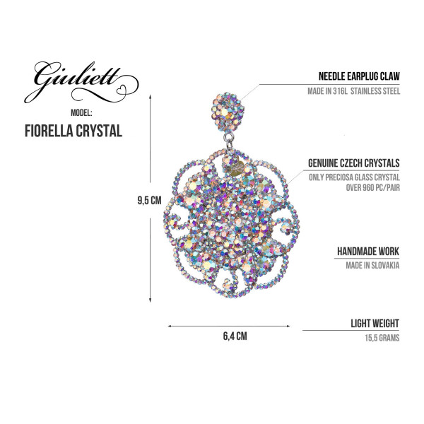 Giuliett Fiorella Czech Crystal Silver-135445-20